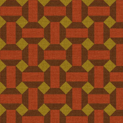 Printed Half Panama THERESE Ochre / Cocoa